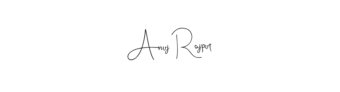 You should practise on your own different ways (Andilay-7BmLP) to write your name (Anuj Rajput) in signature. don't let someone else do it for you. Anuj Rajput signature style 4 images and pictures png