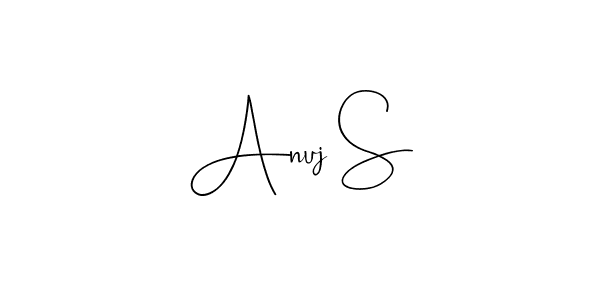 You should practise on your own different ways (Andilay-7BmLP) to write your name (Anuj S) in signature. don't let someone else do it for you. Anuj S signature style 4 images and pictures png