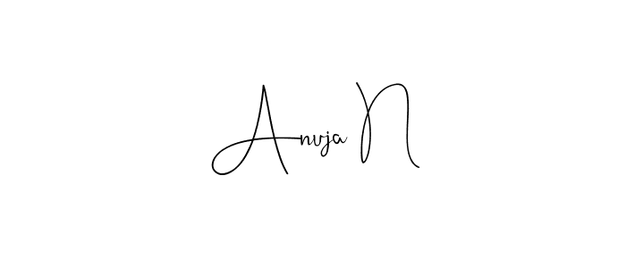 Andilay-7BmLP is a professional signature style that is perfect for those who want to add a touch of class to their signature. It is also a great choice for those who want to make their signature more unique. Get Anuja N name to fancy signature for free. Anuja N signature style 4 images and pictures png