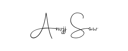 Create an unforgettable impression when signing with Anujj Saw name styled in Andilay-7BmLP typography. 100% free online generator. Anujj Saw signature style 4 images and pictures png