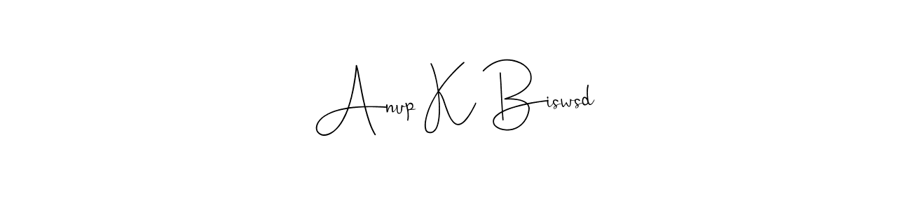 The best way (Andilay-7BmLP) to make a short signature is to pick only two or three words in your name. The name Anup K Biswsd include a total of six letters. For converting this name. Anup K Biswsd signature style 4 images and pictures png