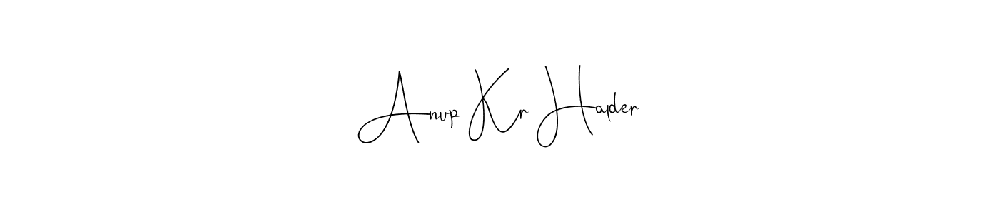 The best way (Andilay-7BmLP) to make a short signature is to pick only two or three words in your name. The name Anup Kr Halder include a total of six letters. For converting this name. Anup Kr Halder signature style 4 images and pictures png