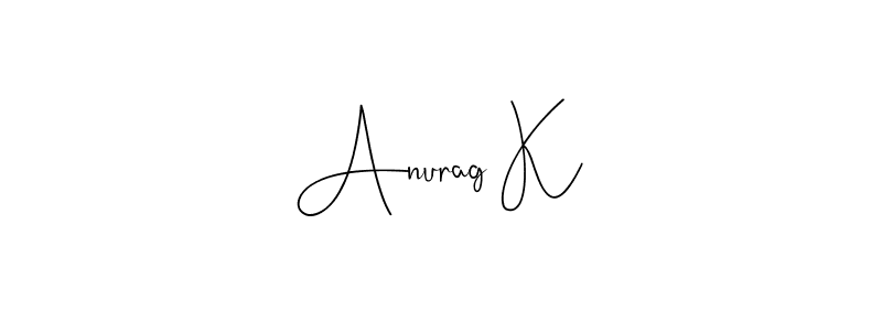 You can use this online signature creator to create a handwritten signature for the name Anurag K. This is the best online autograph maker. Anurag K signature style 4 images and pictures png