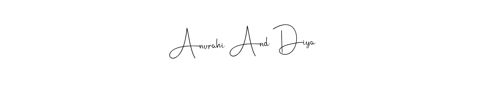 Use a signature maker to create a handwritten signature online. With this signature software, you can design (Andilay-7BmLP) your own signature for name Anurahi And Diya. Anurahi And Diya signature style 4 images and pictures png