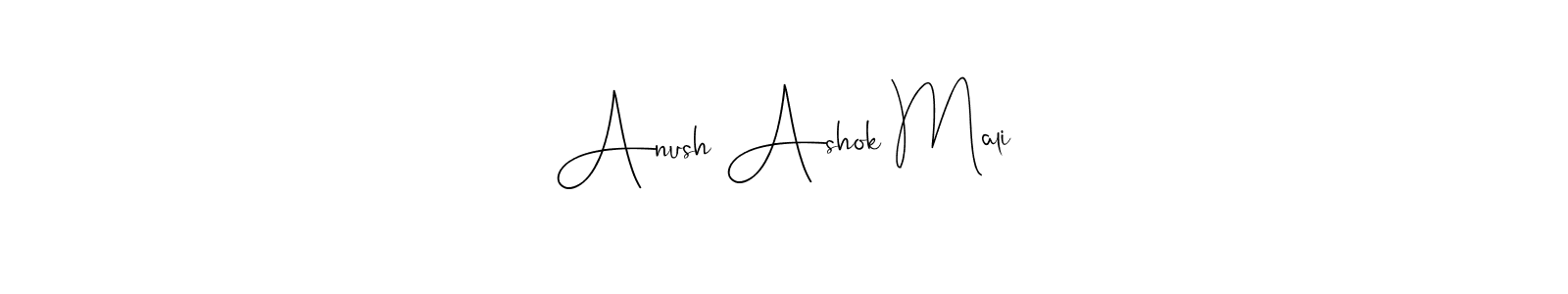 if you are searching for the best signature style for your name Anush Ashok Mali. so please give up your signature search. here we have designed multiple signature styles  using Andilay-7BmLP. Anush Ashok Mali signature style 4 images and pictures png