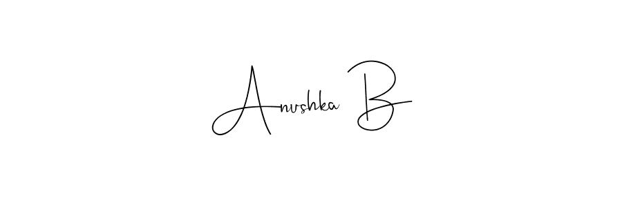 Make a beautiful signature design for name Anushka B. Use this online signature maker to create a handwritten signature for free. Anushka B signature style 4 images and pictures png
