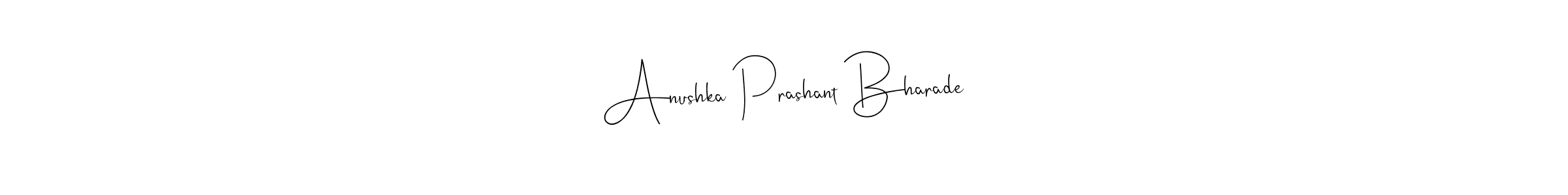 The best way (Andilay-7BmLP) to make a short signature is to pick only two or three words in your name. The name Anushka Prashant Bharade include a total of six letters. For converting this name. Anushka Prashant Bharade signature style 4 images and pictures png