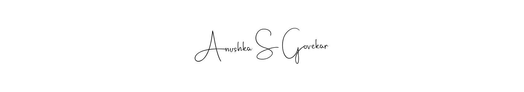 Similarly Andilay-7BmLP is the best handwritten signature design. Signature creator online .You can use it as an online autograph creator for name Anushka S Govekar. Anushka S Govekar signature style 4 images and pictures png