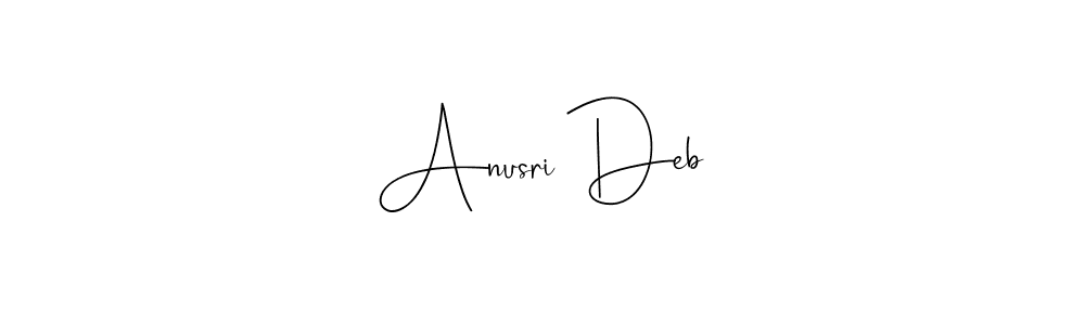 You can use this online signature creator to create a handwritten signature for the name Anusri Deb. This is the best online autograph maker. Anusri Deb signature style 4 images and pictures png