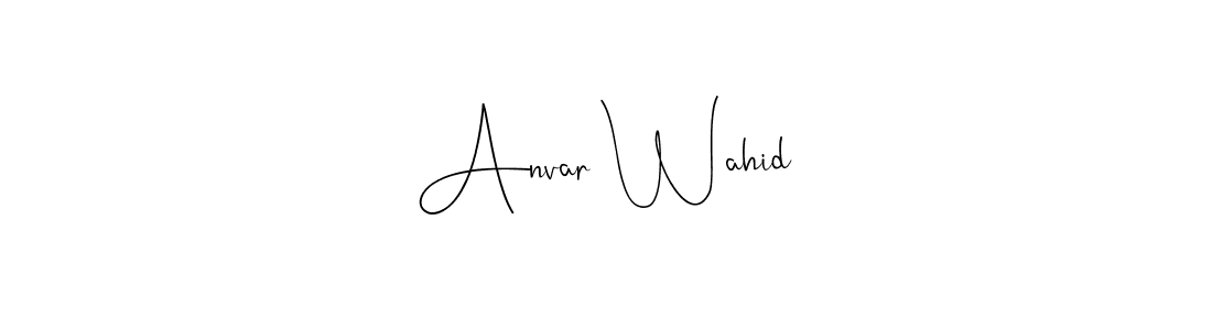 Andilay-7BmLP is a professional signature style that is perfect for those who want to add a touch of class to their signature. It is also a great choice for those who want to make their signature more unique. Get Anvar Wahid name to fancy signature for free. Anvar Wahid signature style 4 images and pictures png