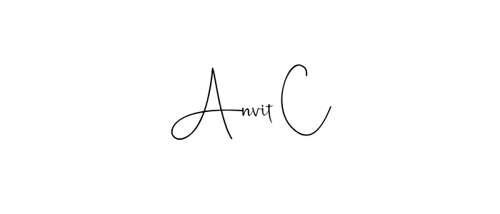 if you are searching for the best signature style for your name Anvit C. so please give up your signature search. here we have designed multiple signature styles  using Andilay-7BmLP. Anvit C signature style 4 images and pictures png