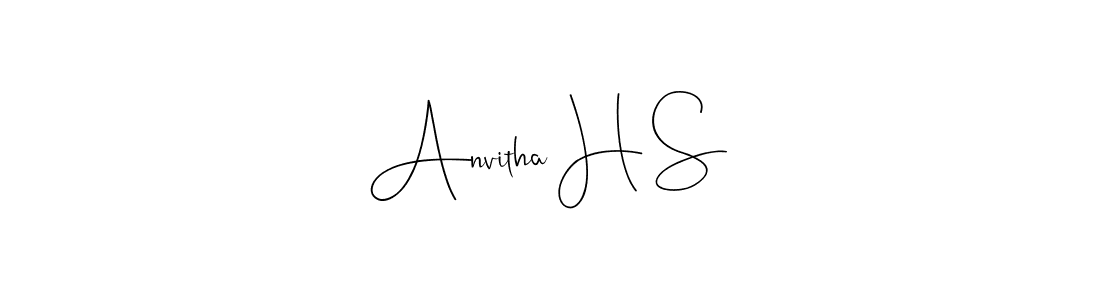 Make a beautiful signature design for name Anvitha H S. With this signature (Andilay-7BmLP) style, you can create a handwritten signature for free. Anvitha H S signature style 4 images and pictures png