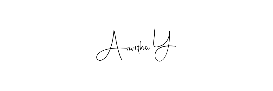 Make a beautiful signature design for name Anvitha Y. Use this online signature maker to create a handwritten signature for free. Anvitha Y signature style 4 images and pictures png