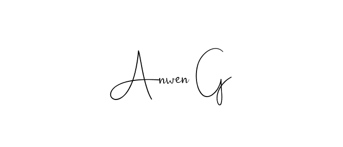 Make a beautiful signature design for name Anwen G. With this signature (Andilay-7BmLP) style, you can create a handwritten signature for free. Anwen G signature style 4 images and pictures png