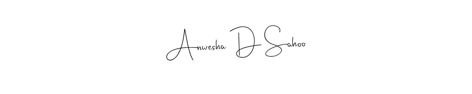 The best way (Andilay-7BmLP) to make a short signature is to pick only two or three words in your name. The name Anwesha D Sahoo include a total of six letters. For converting this name. Anwesha D Sahoo signature style 4 images and pictures png