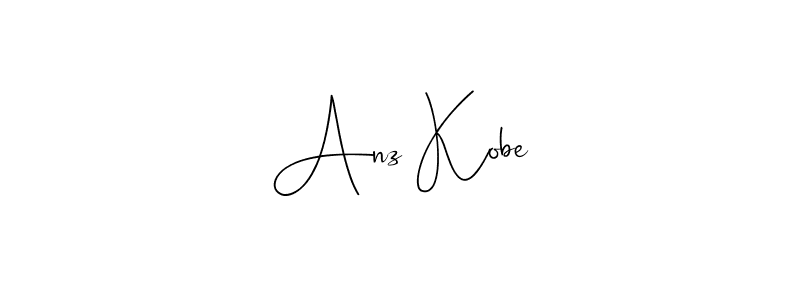 Also You can easily find your signature by using the search form. We will create Anz Kobe name handwritten signature images for you free of cost using Andilay-7BmLP sign style. Anz Kobe signature style 4 images and pictures png