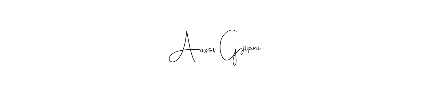 Andilay-7BmLP is a professional signature style that is perfect for those who want to add a touch of class to their signature. It is also a great choice for those who want to make their signature more unique. Get Anzaf G.jilani name to fancy signature for free. Anzaf G.jilani signature style 4 images and pictures png