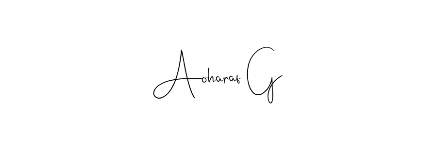 How to Draw Aoharaf G signature style? Andilay-7BmLP is a latest design signature styles for name Aoharaf G. Aoharaf G signature style 4 images and pictures png