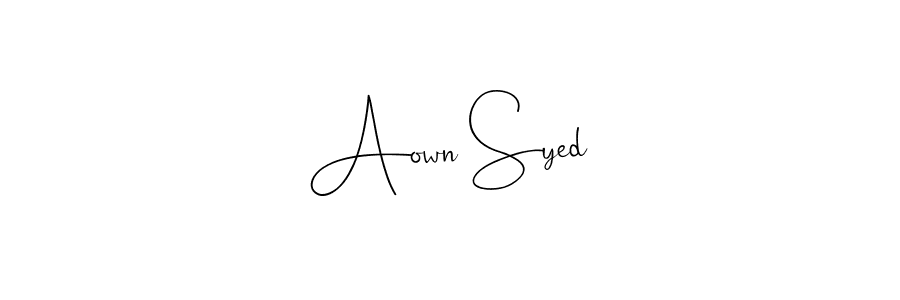 The best way (Andilay-7BmLP) to make a short signature is to pick only two or three words in your name. The name Aown Syed include a total of six letters. For converting this name. Aown Syed signature style 4 images and pictures png