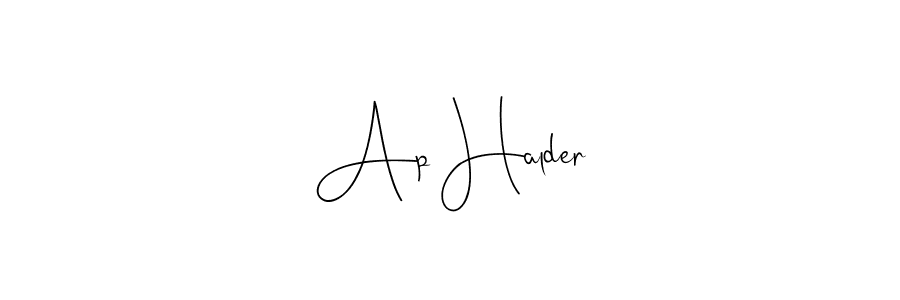 Ap Halder stylish signature style. Best Handwritten Sign (Andilay-7BmLP) for my name. Handwritten Signature Collection Ideas for my name Ap Halder. Ap Halder signature style 4 images and pictures png
