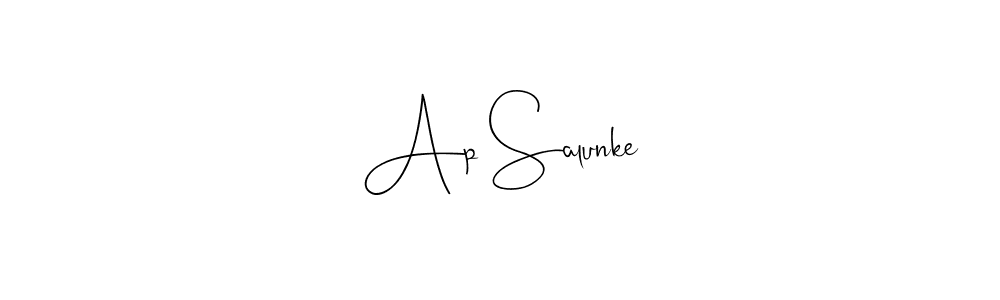 This is the best signature style for the Ap Salunke name. Also you like these signature font (Andilay-7BmLP). Mix name signature. Ap Salunke signature style 4 images and pictures png