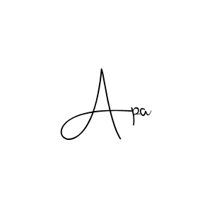 Also we have Apa name is the best signature style. Create professional handwritten signature collection using Andilay-7BmLP autograph style. Apa signature style 4 images and pictures png