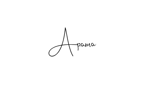 Use a signature maker to create a handwritten signature online. With this signature software, you can design (Andilay-7BmLP) your own signature for name Apama. Apama signature style 4 images and pictures png