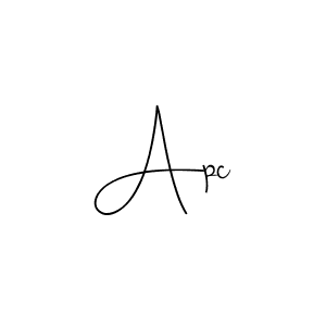 How to make Apc signature? Andilay-7BmLP is a professional autograph style. Create handwritten signature for Apc name. Apc signature style 4 images and pictures png