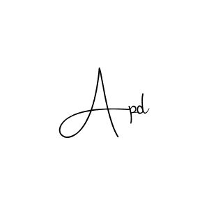 How to make Apd name signature. Use Andilay-7BmLP style for creating short signs online. This is the latest handwritten sign. Apd signature style 4 images and pictures png