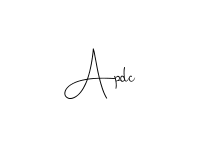 Also You can easily find your signature by using the search form. We will create Apdc name handwritten signature images for you free of cost using Andilay-7BmLP sign style. Apdc signature style 4 images and pictures png