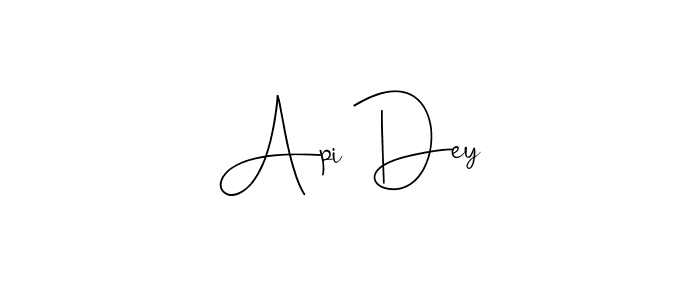 if you are searching for the best signature style for your name Api Dey. so please give up your signature search. here we have designed multiple signature styles  using Andilay-7BmLP. Api Dey signature style 4 images and pictures png