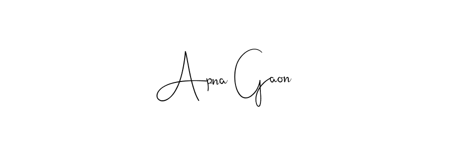 How to Draw Apna Gaon signature style? Andilay-7BmLP is a latest design signature styles for name Apna Gaon. Apna Gaon signature style 4 images and pictures png