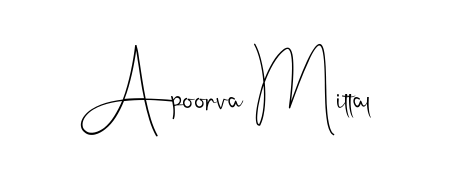 Quickly download Apoorva Mittal name signature in high-resolution PNG using Andilay-7BmLP style. Ready to insert into PDFs and online applications. Apoorva Mittal signature style 4 images and pictures png