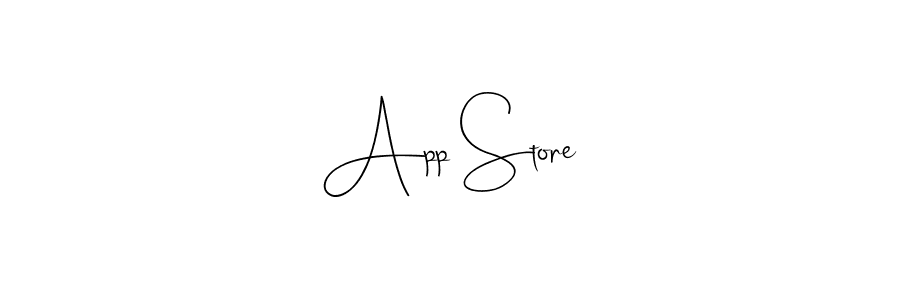 Create a beautiful signature design for name App Store. With this signature (Andilay-7BmLP) fonts, you can make a handwritten signature for free. App Store signature style 4 images and pictures png