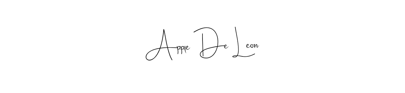 Use a signature maker to create a handwritten signature online. With this signature software, you can design (Andilay-7BmLP) your own signature for name Apple De Leon. Apple De Leon signature style 4 images and pictures png