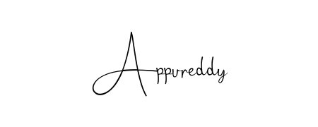 Explore multiple handwriting variations for Appureddy including this stunning Andilay-7BmLP design. Free to use across all platforms. Appureddy signature style 4 images and pictures png