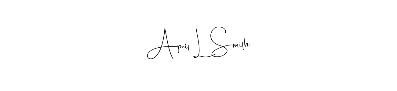 if you are searching for the best signature style for your name April L Smith. so please give up your signature search. here we have designed multiple signature styles  using Andilay-7BmLP. April L Smith signature style 4 images and pictures png