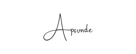 Download transparent PNG signature for name Apsunde styled with Andilay-7BmLP font. Ready to paste directly into PDF and Word agreements. Apsunde signature style 4 images and pictures png