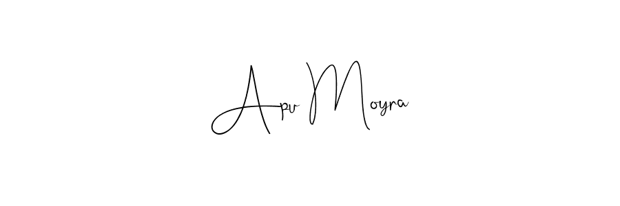 How to make Apu Moyra signature? Andilay-7BmLP is a professional autograph style. Create handwritten signature for Apu Moyra name. Apu Moyra signature style 4 images and pictures png