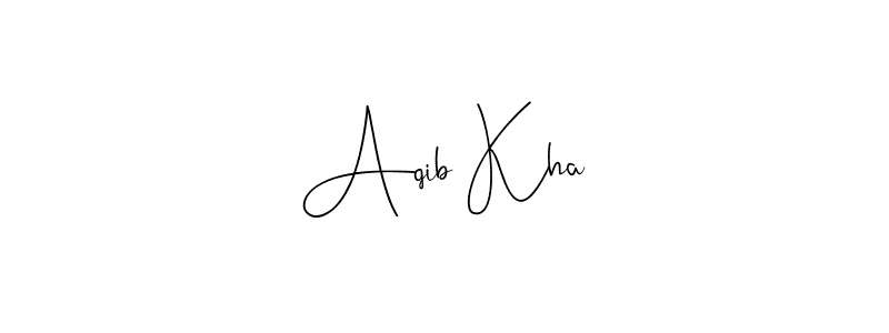 Create a beautiful signature design for name Aqib Kha. With this signature (Andilay-7BmLP) fonts, you can make a handwritten signature for free. Aqib Kha signature style 4 images and pictures png