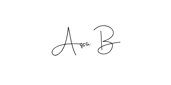 Design your own signature with our free online signature maker. With this signature software, you can create a handwritten (Andilay-7BmLP) signature for name Aqsa B. Aqsa B signature style 4 images and pictures png
