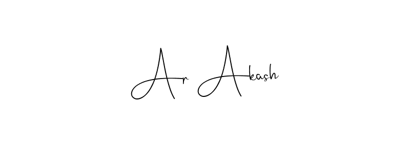 How to make Ar Akash signature? Andilay-7BmLP is a professional autograph style. Create handwritten signature for Ar Akash name. Ar Akash signature style 4 images and pictures png