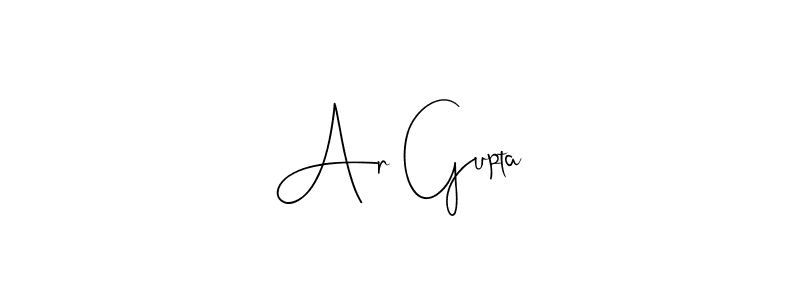 How to make Ar Gupta name signature. Use Andilay-7BmLP style for creating short signs online. This is the latest handwritten sign. Ar Gupta signature style 4 images and pictures png