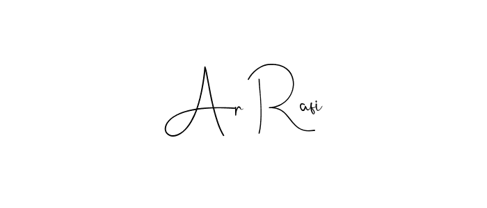 You can use this online signature creator to create a handwritten signature for the name Ar Rafi. This is the best online autograph maker. Ar Rafi signature style 4 images and pictures png