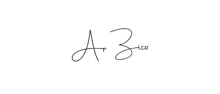 if you are searching for the best signature style for your name Ar Zico. so please give up your signature search. here we have designed multiple signature styles  using Andilay-7BmLP. Ar Zico signature style 4 images and pictures png