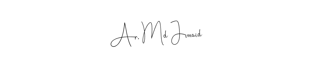 Similarly Andilay-7BmLP is the best handwritten signature design. Signature creator online .You can use it as an online autograph creator for name Ar. Md Junaid. Ar. Md Junaid signature style 4 images and pictures png