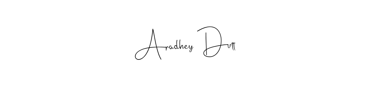 Andilay-7BmLP is a professional signature style that is perfect for those who want to add a touch of class to their signature. It is also a great choice for those who want to make their signature more unique. Get Aradhey Dutt name to fancy signature for free. Aradhey Dutt signature style 4 images and pictures png
