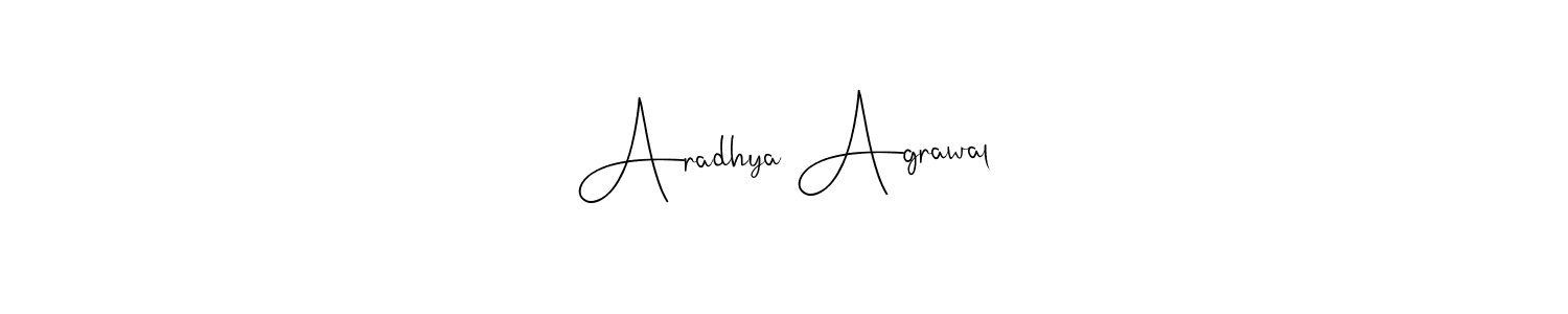 Andilay-7BmLP is a professional signature style that is perfect for those who want to add a touch of class to their signature. It is also a great choice for those who want to make their signature more unique. Get Aradhya Agrawal name to fancy signature for free. Aradhya Agrawal signature style 4 images and pictures png
