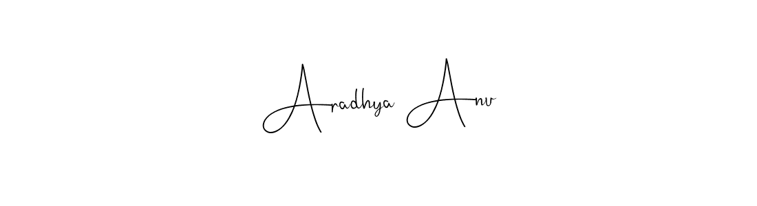 Make a beautiful signature design for name Aradhya Anu. With this signature (Andilay-7BmLP) style, you can create a handwritten signature for free. Aradhya Anu signature style 4 images and pictures png