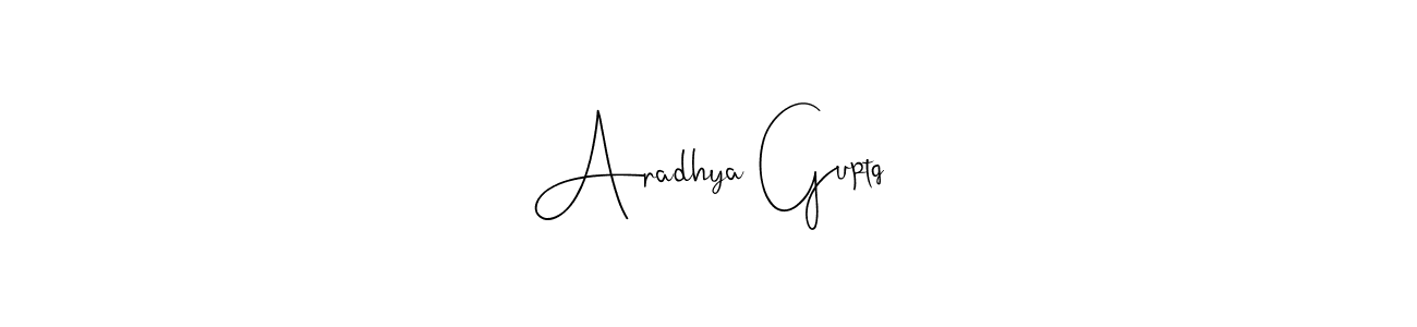 Design your own signature with our free online signature maker. With this signature software, you can create a handwritten (Andilay-7BmLP) signature for name Aradhya Guptq. Aradhya Guptq signature style 4 images and pictures png